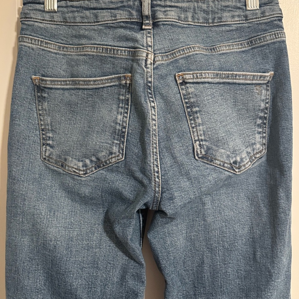 Pilcro Anthropologie Pocket High Rise Flare Blue Women's Jeans - Picture 7 of 11